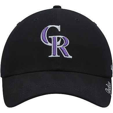 Women's '47 Black Colorado Rockies Team Miata Clean Up Adjustable Hat