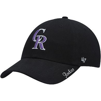 Women's '47 Black Colorado Rockies Team Miata Clean Up Adjustable Hat