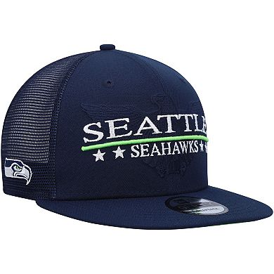 Men's New Era College Navy Seattle Seahawks Totem 9FIFTY Snapback Hat