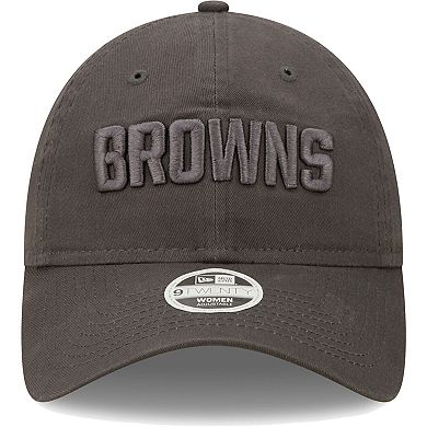 Women's  New Era Graphite Cleveland Browns Core Classic 2.0 Tonal 9TWENTY Adjustable Hat