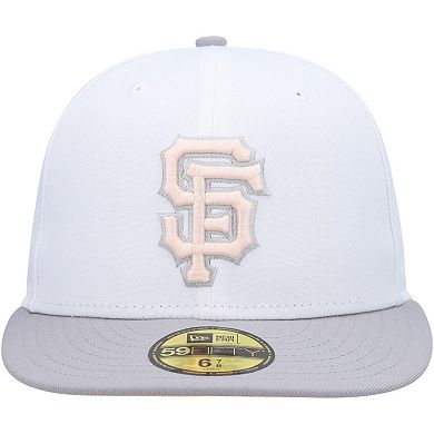 Men's New Era White/Gray San Francisco Giants 2002 World Series Side Patch Undervisor 59FIFTY Fitted Hat