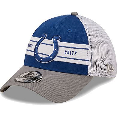Men's New Era Royal/Gray Indianapolis Colts Team Banded 39THIRTY Flex Hat