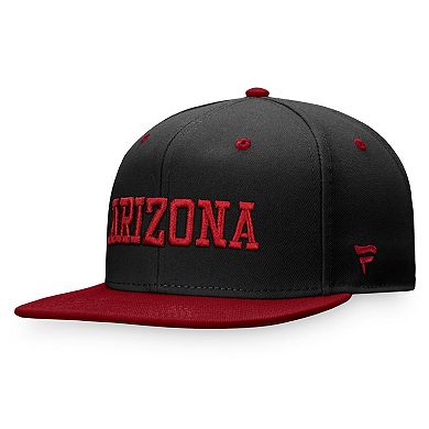 Men's Fanatics Branded Black/Garnet Arizona Coyotes Heritage City Two-Tone Snapback Hat