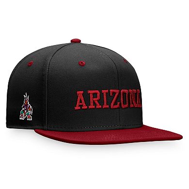 Men's Fanatics Branded Black/Garnet Arizona Coyotes Heritage City Two-Tone Snapback Hat