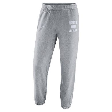 Men's Nike Heathered Gray North Carolina Tar Heels Saturday Fleece Pants