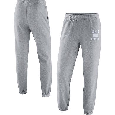 Men's Nike Heathered Gray North Carolina Tar Heels Saturday Fleece Pants