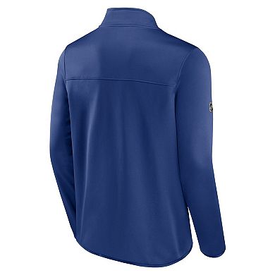 Men's Fanatics Branded Blue Tampa Bay Lightning Authentic Pro Rink Fleece Full-Zip Jacket