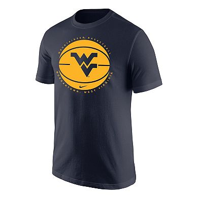 Men's Nike Navy West Virginia Mountaineers Basketball Logo T-Shirt