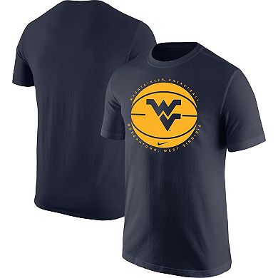 Men's Nike Navy West Virginia Mountaineers Basketball Logo T-Shirt