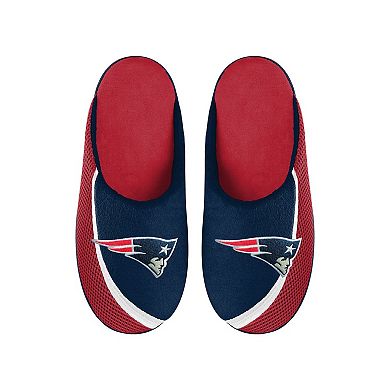 Men's FOCO New England Patriots Big Logo Color Edge Slippers