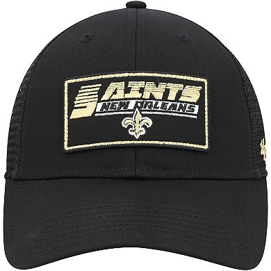 Youth '47 Black New Orleans Saints Levee MVP Trucker Adjustable Hat