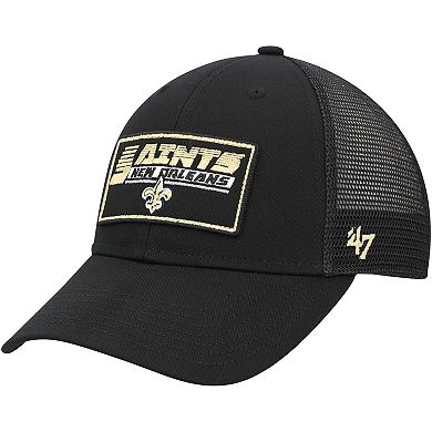 Youth '47 Black New Orleans Saints Levee MVP Trucker Adjustable Hat
