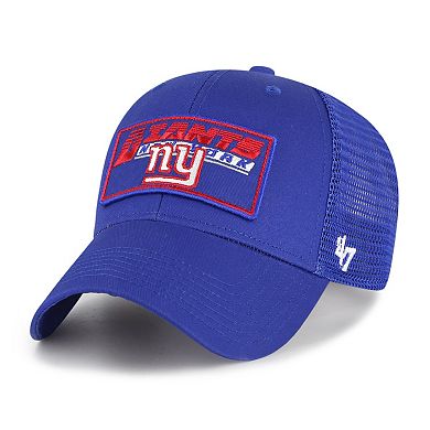 Youth '47 Royal New York Giants Levee MVP Trucker Adjustable Hat