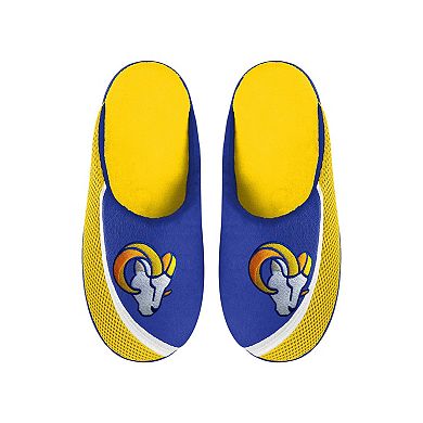 Men's FOCO Los Angeles Rams Big Logo Color Edge Slippers