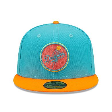 Men's New Era Blue/Orange Los Angeles Dodgers Vice Highlighter 59FIFTY Fitted Hat