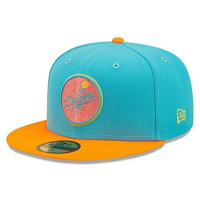 Men's New Era Blue/Orange Los Angeles Dodgers Vice Highlighter 59FIFTY Fitted Hat