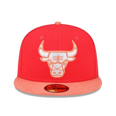 Men's New Era Red/Peach Chicago Bulls Tonal 59FIFTY Fitted Hat