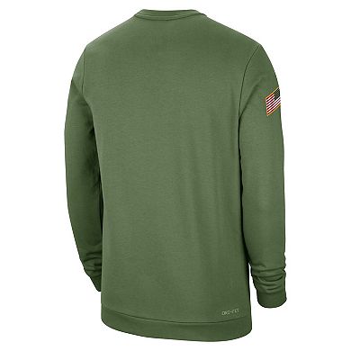 Men's Nike Olive Georgia Bulldogs Military Pullover Sweatshirt