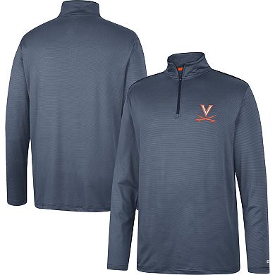 Men's Colosseum Navy Virginia Cavaliers Logo Quarter-Zip Windshirt