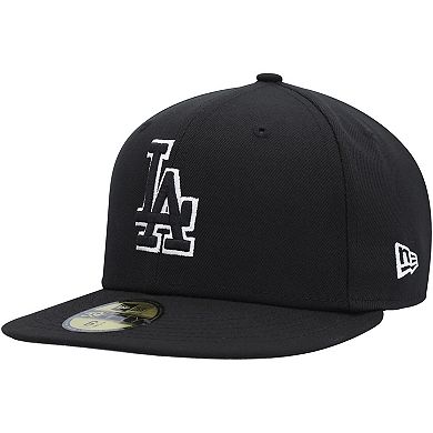 Men's New Era Los Angeles Dodgers  Black on Black Dub 59FIFTY Fitted Hat