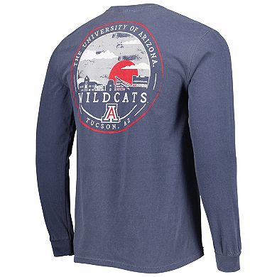 Men's Navy Arizona Wildcats Circle Campus Scene Long Sleeve T-Shirt