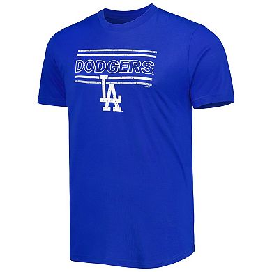 Men's Concepts Sport Royal/Black Los Angeles Dodgers Badge T-Shirt & Pants Sleep Set