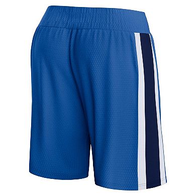 Men's Fanatics Branded Blue Dallas Mavericks Referee Iconic Mesh Shorts