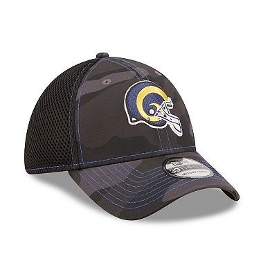 Men's New Era Camo/Black Los Angeles Rams Historic Logo Neo 39THIRTY Flex Hat