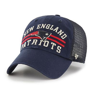 Men's '47 Navy New England Patriots Highpoint Trucker Clean Up Snapback Hat