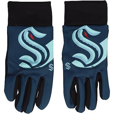 FOCO Seattle Kraken Cropped Logo Texting Gloves