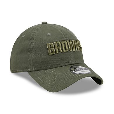 Men's New Era Olive Cleveland Browns Core Classic 2.0 Tonal 9TWENTY Adjustable Hat