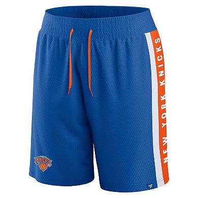 Men's Fanatics Branded Blue New York Knicks Referee Iconic Mesh Shorts