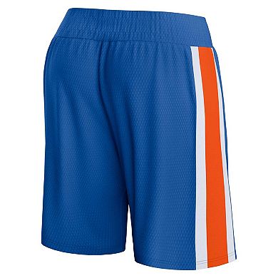 Men's Fanatics Branded Blue New York Knicks Referee Iconic Mesh Shorts
