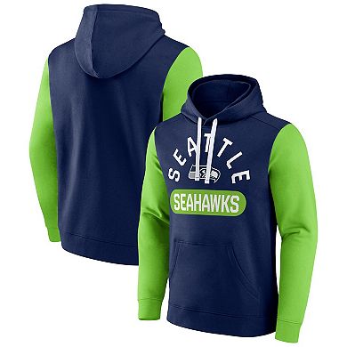 Men's Fanatics Branded College Navy Seattle Seahawks Extra Point Pullover Hoodie