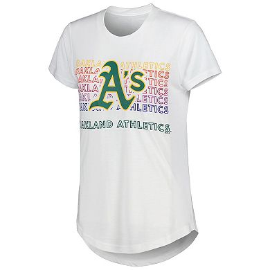 Women's Concepts Sport Charcoal/White Oakland Athletics Sonata T-Shirt & Leggings Sleep Set