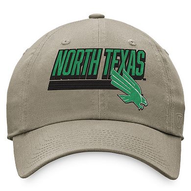Men's Top of the World Khaki North Texas Mean Green Slice Adjustable Hat