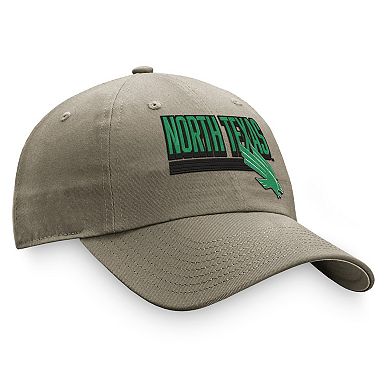 Men's Top of the World Khaki North Texas Mean Green Slice Adjustable Hat