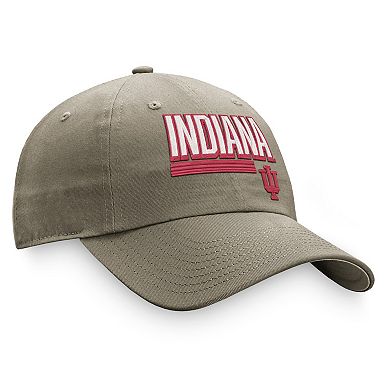 Men's Top of the World Khaki Indiana Hoosiers Slice Adjustable Hat