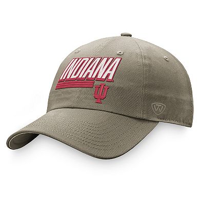 Men's Top of the World Khaki Indiana Hoosiers Slice Adjustable Hat