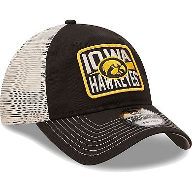 Men's New Era Black/Natural Iowa Hawkeyes Devoted 9TWENTY Adjustable Hat