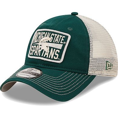 Men's New Era Green/Natural Michigan State Spartans Devoted 9TWENTY Adjustable Hat