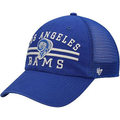 Men's '47 Royal Los Angeles Rams Legacy Highpoint Trucker Clean Up Snapback Hat