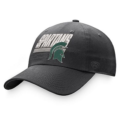 Men's Top of the World Charcoal Michigan State Spartans Slice Adjustable Hat