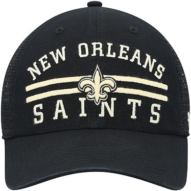 Men's '47 Black New Orleans Saints Highpoint Trucker Clean Up Snapback Hat