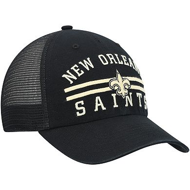 Men's '47 Black New Orleans Saints Highpoint Trucker Clean Up Snapback Hat
