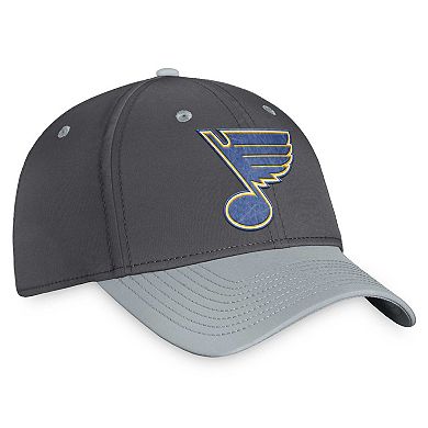 Men's Fanatics Charcoal/Gray St. Louis Blues Authentic Pro Home Ice Flex Hat