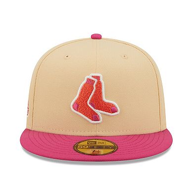 Men's New Era Orange/Pink Boston Red Sox 2004 World Series Mango Passion 59FIFTY Fitted Hat