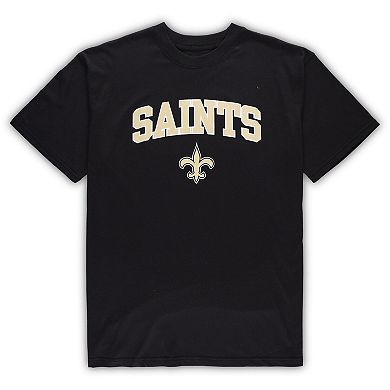 Men's Concepts Sport Black/Heathered Gray New Orleans Saints Big & Tall T-Shirt & Pants Sleep Set