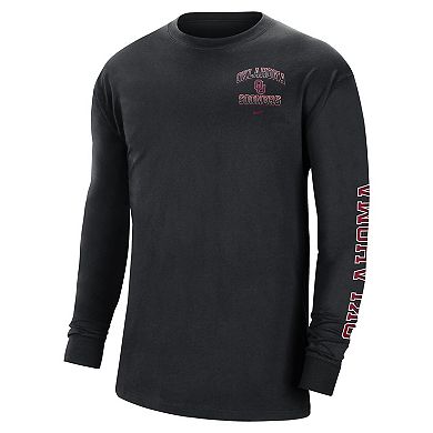 Men's Nike Black Oklahoma Sooners Tour Max 90 Long Sleeve T-Shirt