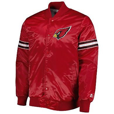 Men's Starter Cardinal Arizona Cardinals The Pick and Roll Full-Snap Jacket